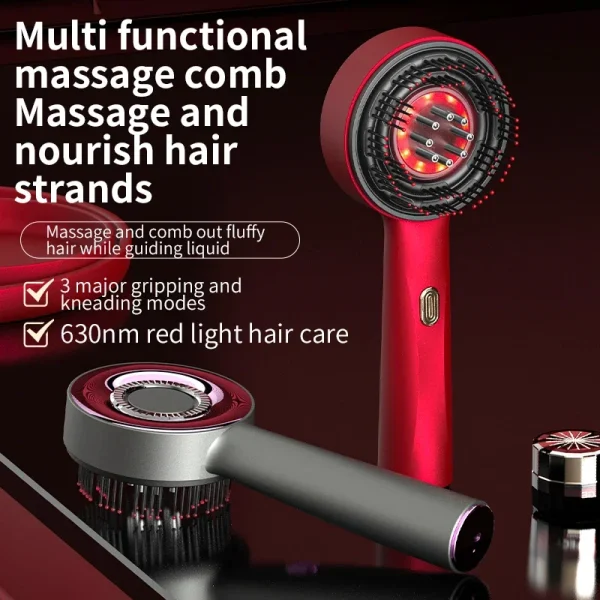Electric Vibration Massage Comb Red Light Therapy Vibration