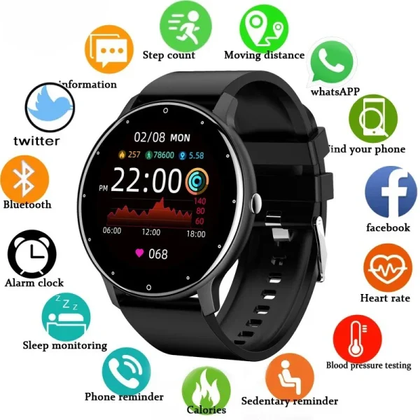 LIGE 2024 Smart Watch Women Men Lady Gift Sport Fitness