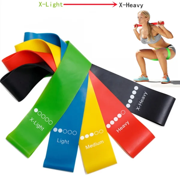 5Pcs/Set Yoga Resistance Rubber Bands